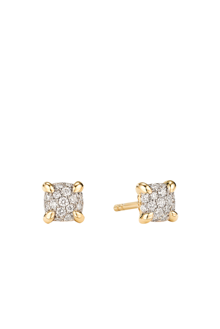 Petite Chatelaine Diamond Stud Earrings